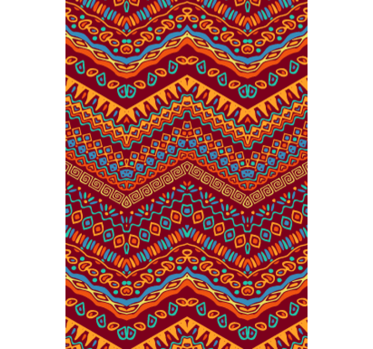 Store enrouleur cuisine motifs tribaux rouges - TenStickers