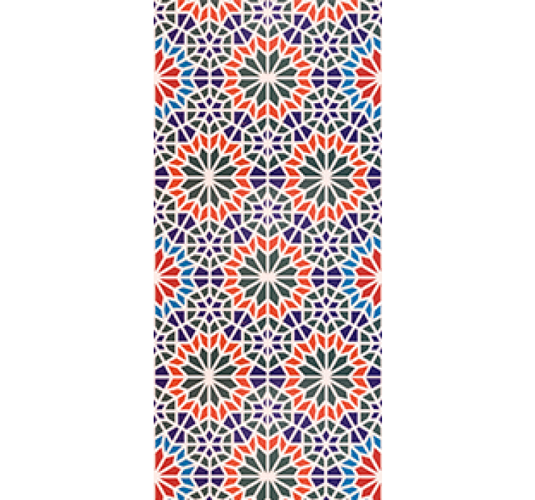 Store enrouleur cuisine carreaux colorés tendance - TenStickers