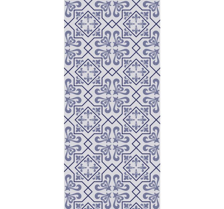 Store enrouleur cuisine carreau portugais bleu octogonal - TenStickers