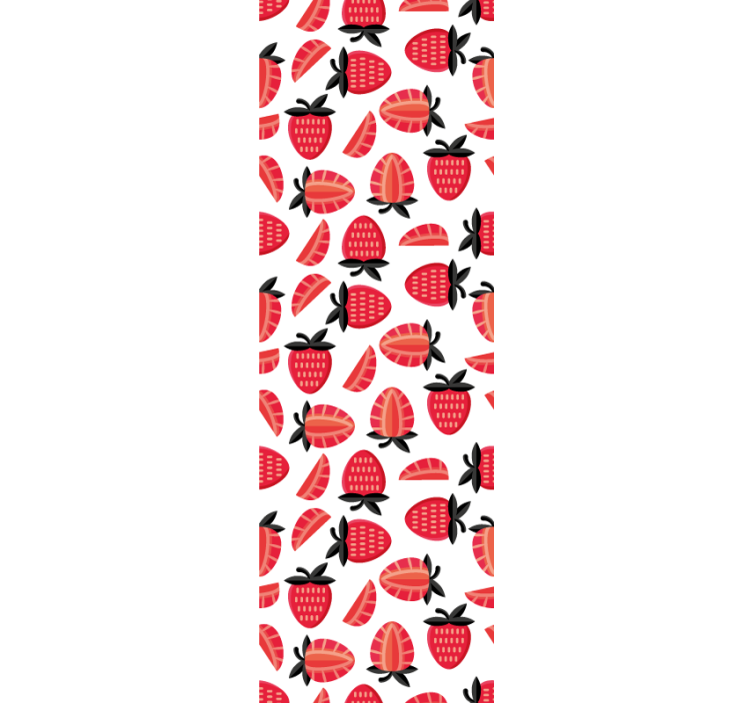Store enrouleur cuisine motif fraises rouges réalistes - TenStickers