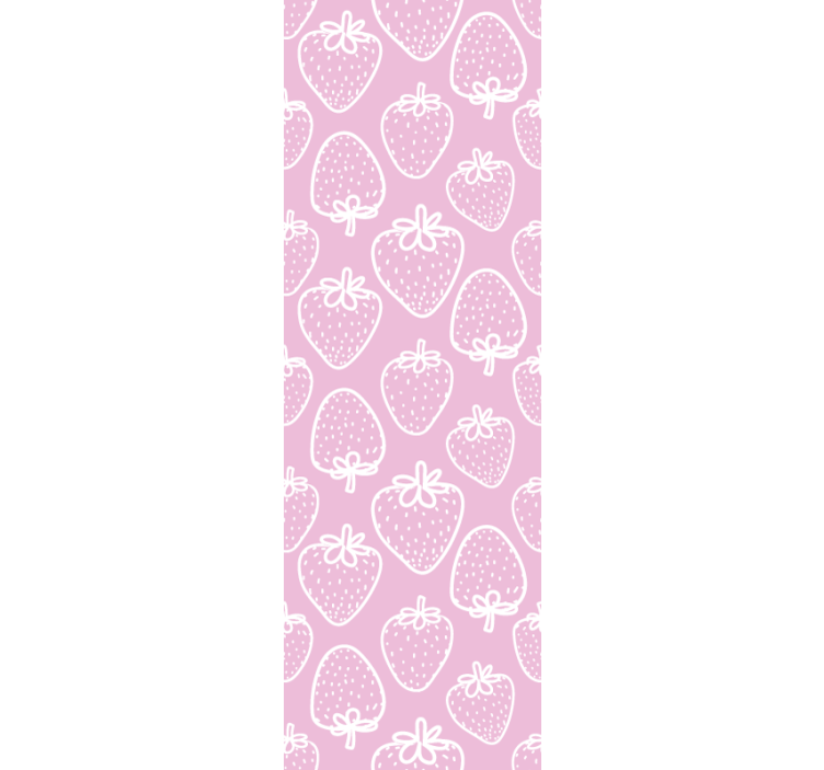 Store enrouleur cuisine motif fraises roses sans fin - TenStickers