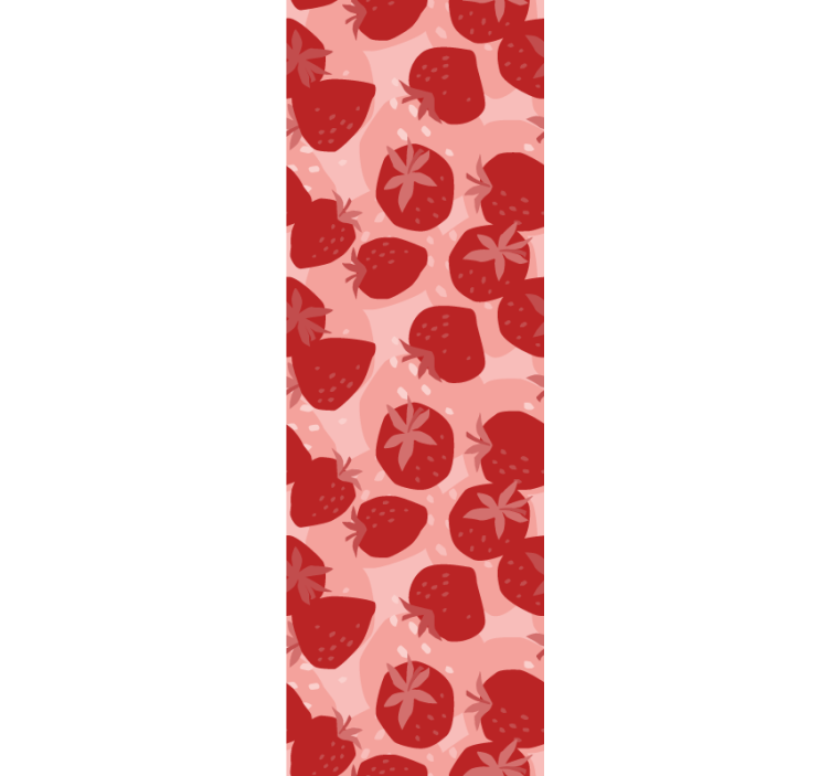 Store enrouleur cuisine fraises rouges abstraites - TenStickers