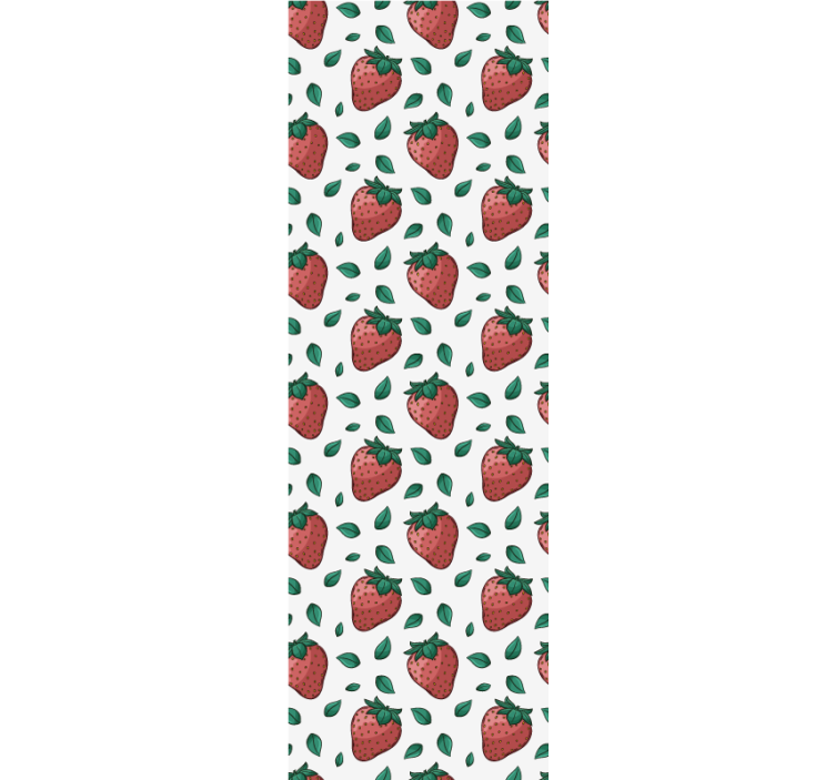 Store enrouleur cuisine fraises juteuses et feuilles vertes - TenStickers