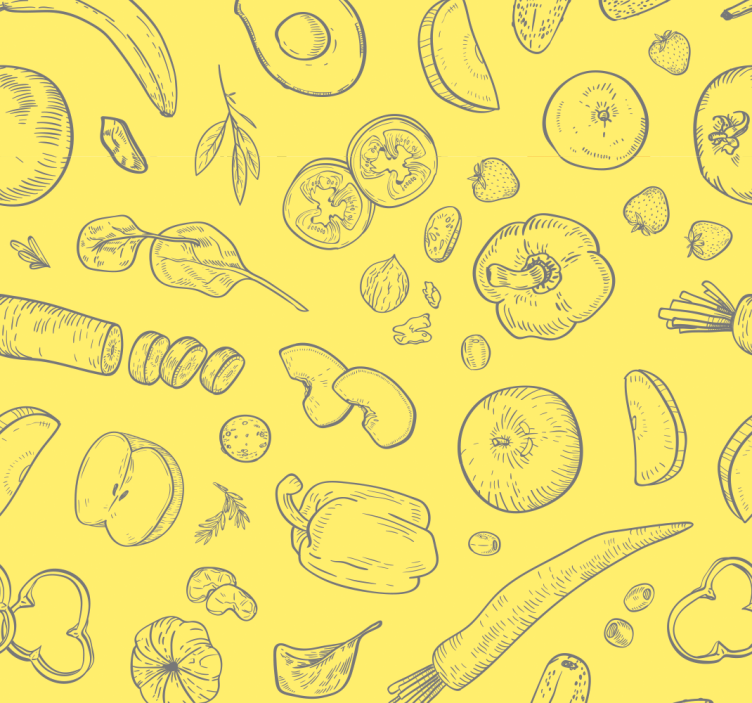 Store enrouleur cuisine fruits et légumes colorés - TenStickers