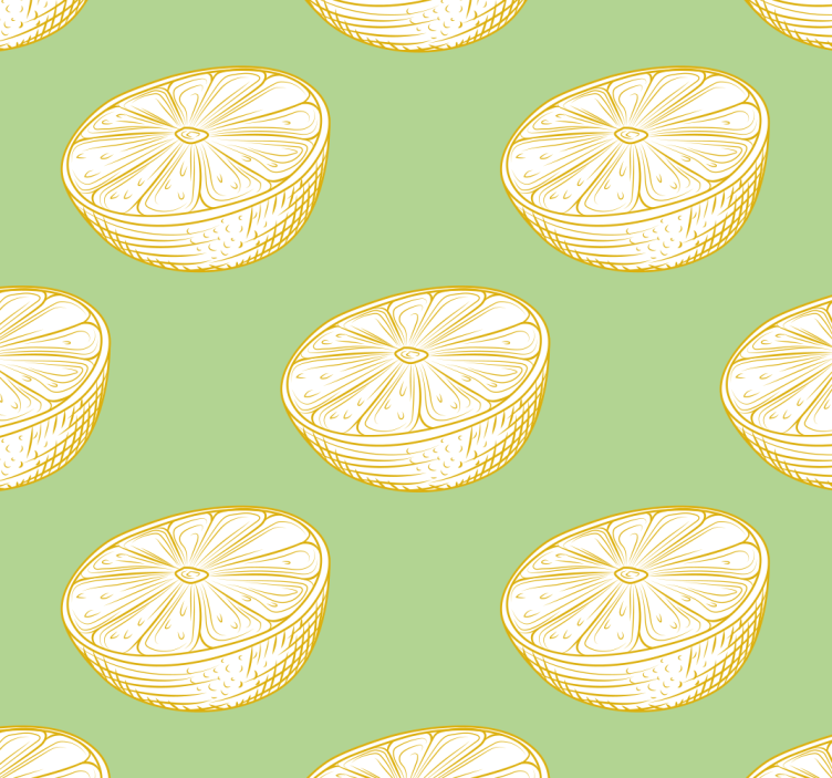 Store enrouleur cuisine citron fruit dessiné à la main - TenStickers