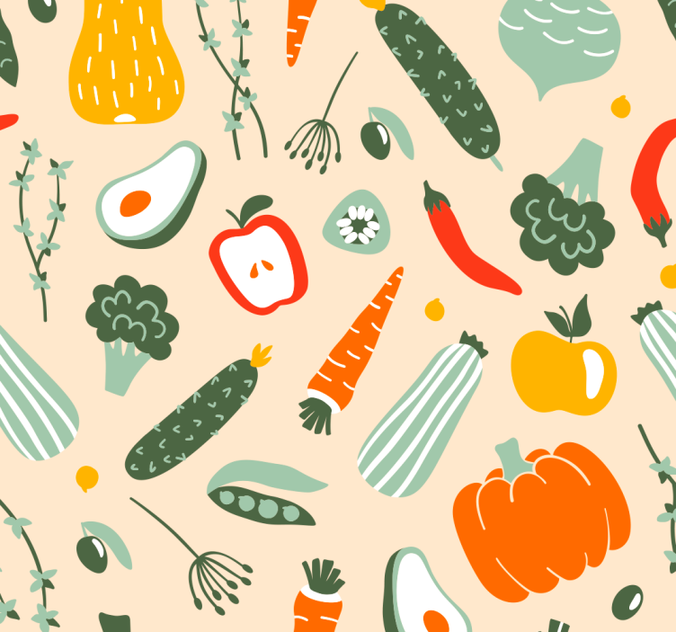 Store enrouleur cuisine aliments colorés variés - TenStickers