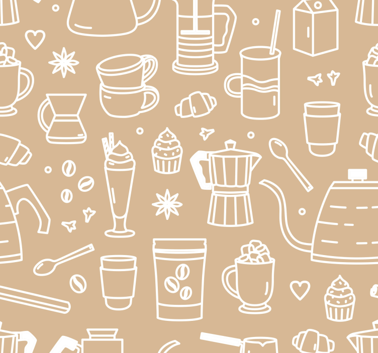 Store enrouleur cuisine motif tasses et verres - TenStickers