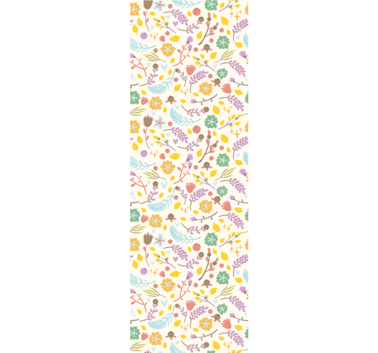 Store enrouleur cuisine motif fleurs polonaises - TenStickers