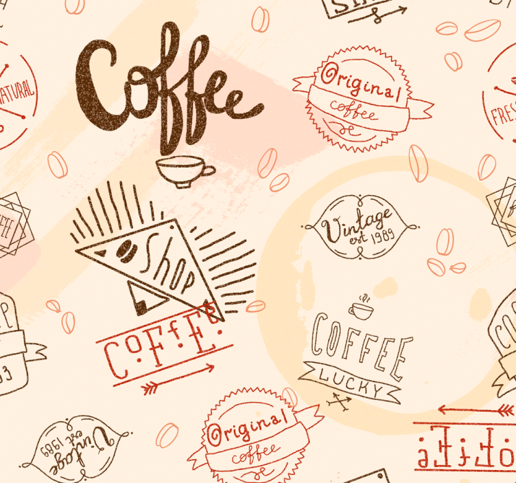 Store enrouleur cuisine icônes de café - TenStickers