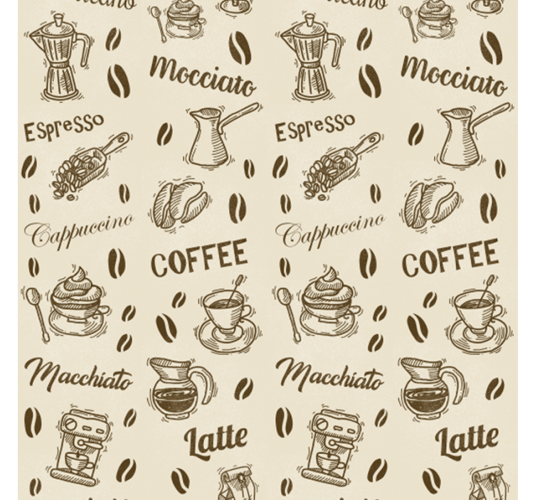 Store enrouleur cuisine motifs de café en 3d - TenStickers