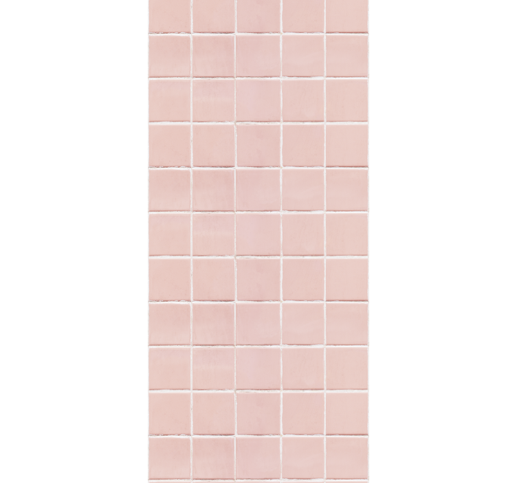 Store enrouleur cuisine carreaux roses blush simples - TenStickers