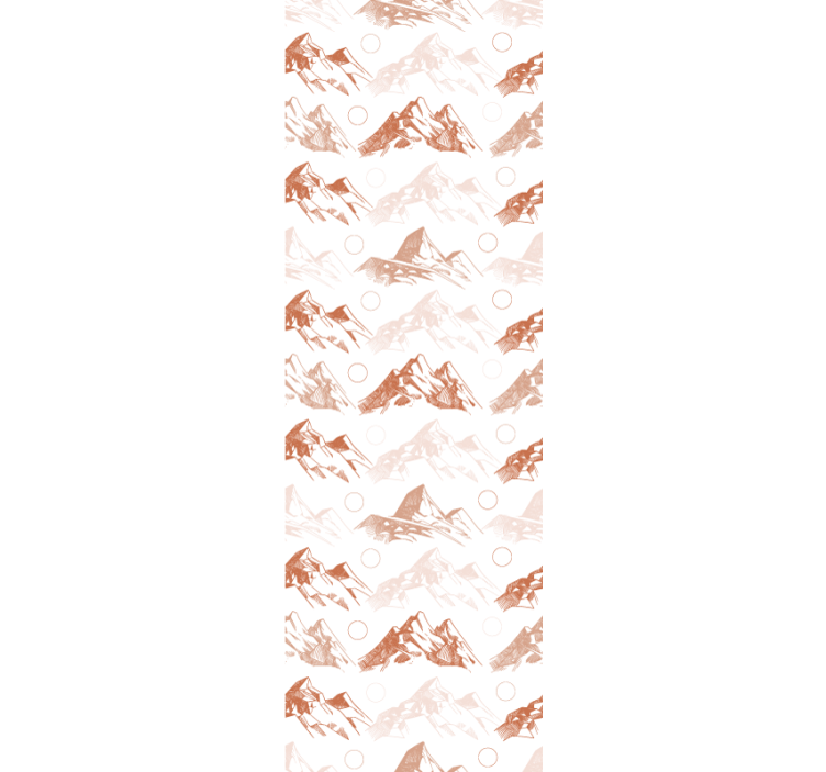 Store enrouleur salle à manger motif montagnes terracotta - TenStickers