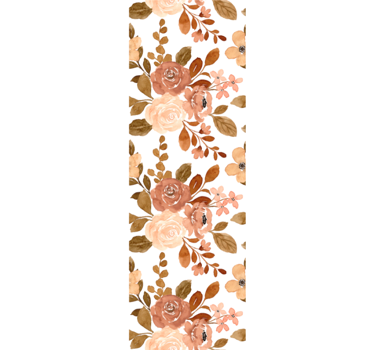 Store enrouleur salle à manger fleurs pastel roses élégantes - TenStickers
