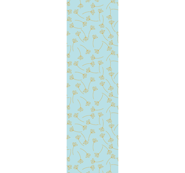 Store enrouleur salle à manger plantes nordiques bleues - TenStickers