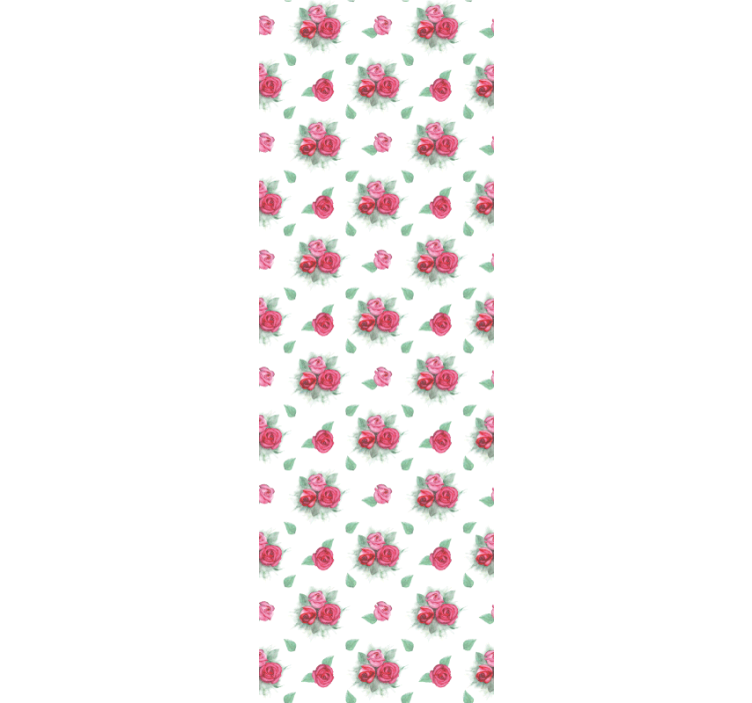 Store enrouleur salle à manger motif roses roses et rouges - TenStickers