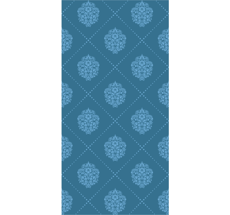 Store enrouleur salle à manger motif diamant floral - TenStickers