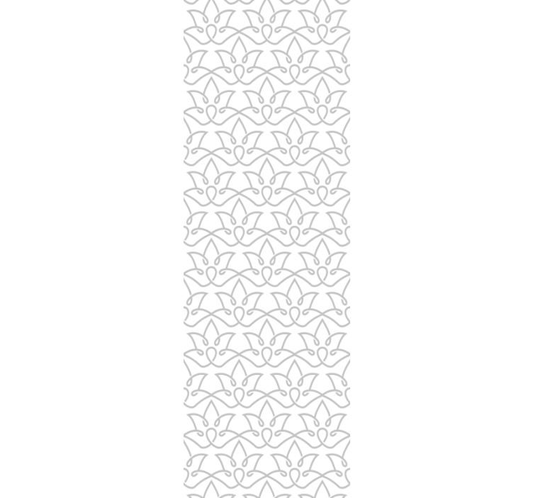 Store enrouleur salle à manger motif floral moderne gris - TenStickers