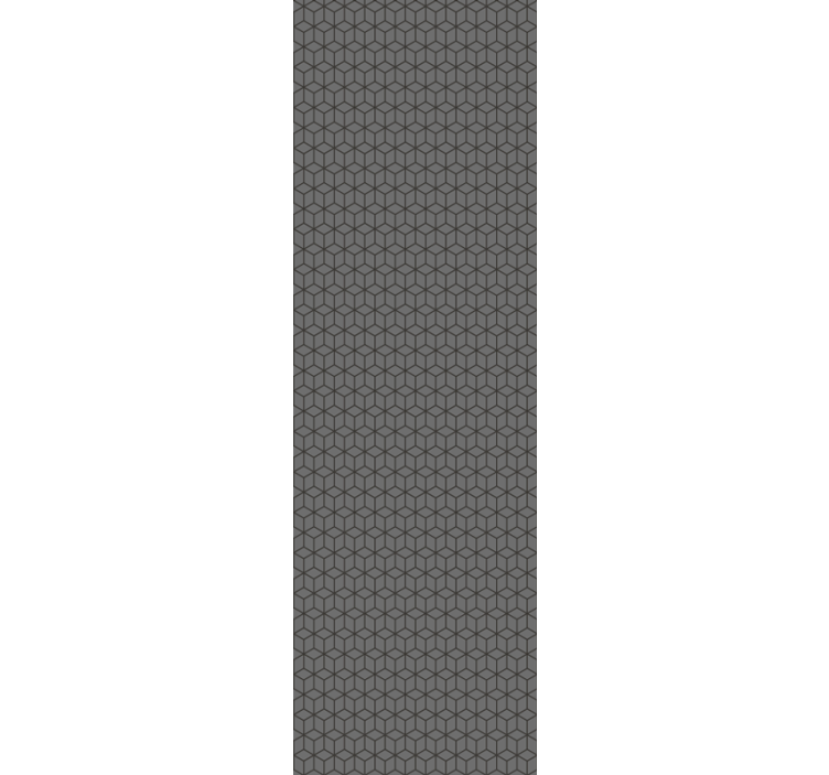 Store enrouleur salle à manger cubes gris 3d - TenStickers