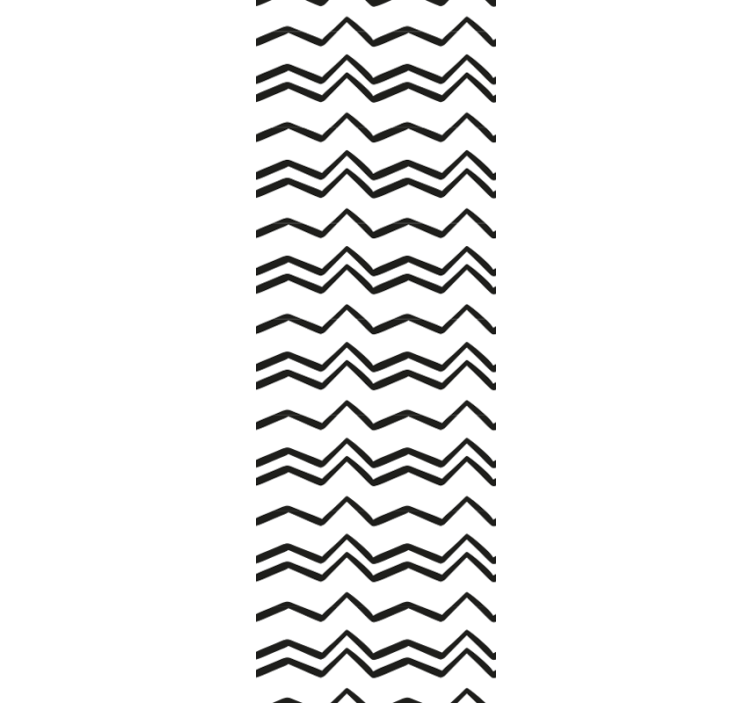 Store enrouleur salle à manger zigzag noir et blanc - TenStickers