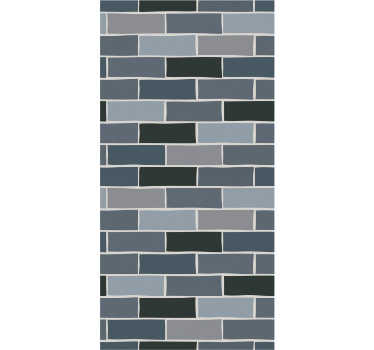 Store enrouleur salle à manger motif brique gris clair - TenStickers