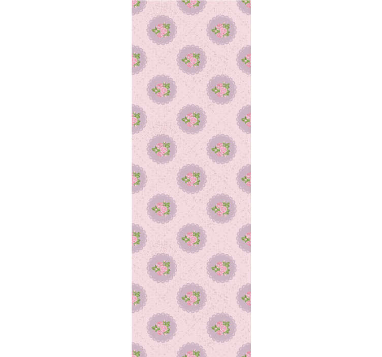 Store enrouleur salle à manger motif rose shabby chic - TenStickers