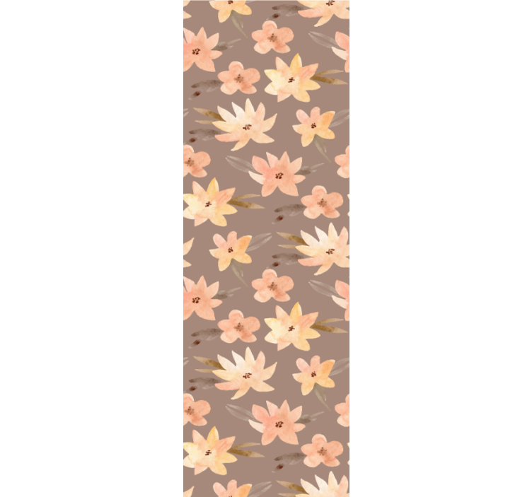 Store enrouleur salle à manger fleurs aquarelle pastel - TenStickers