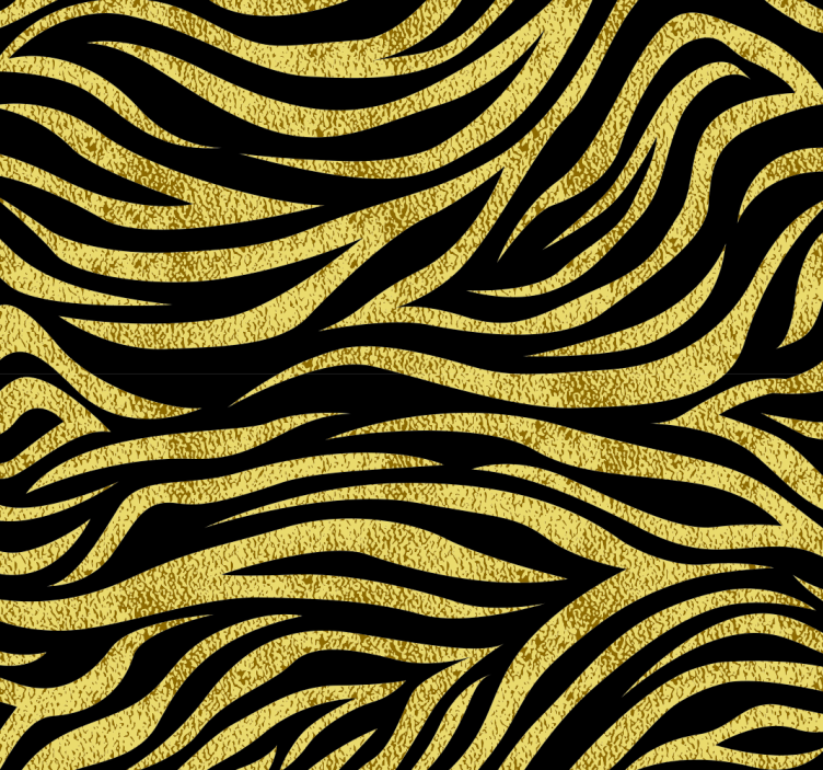Store enrouleur salle à manger motif zèbre doré - TenStickers
