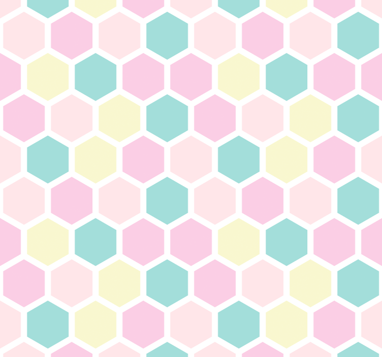 Store enrouleur salle à manger motif géométrique pastel - TenStickers