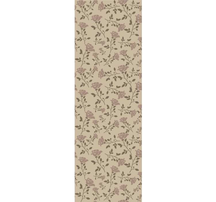 Store enrouleur salle à manger motif rose vintage marron - TenStickers