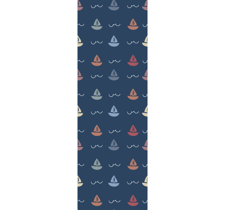 Store enrouleur pour chambre enfant motif bateaux à voile - TenStickers
