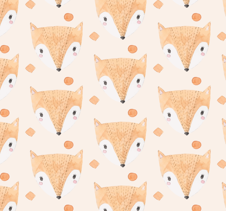 Store enrouleur pour chambre enfant renard peint à la main - TenStickers