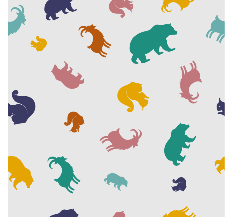 Store enrouleur pour chambre enfant motif chamois et ours - TenStickers