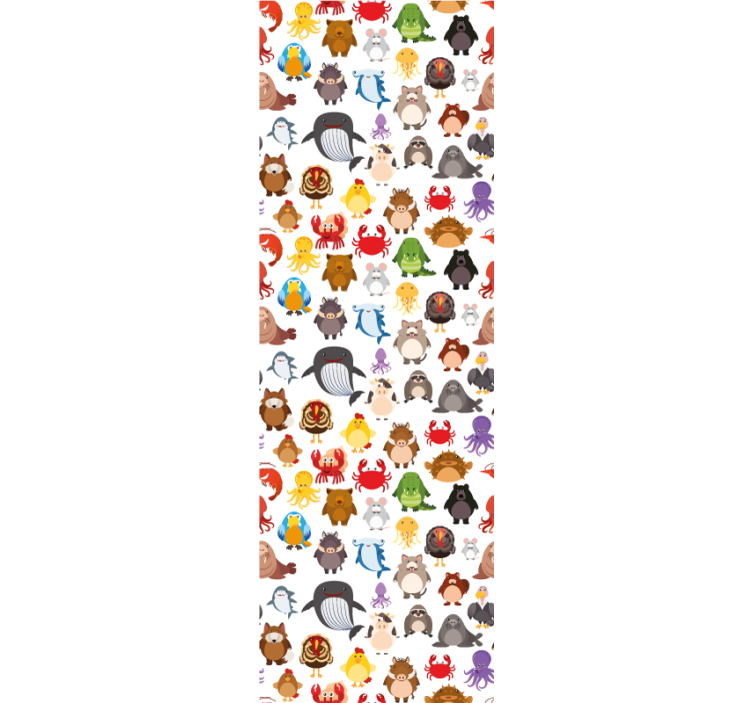 Store enrouleur pour chambre enfant animaux sauvages colorés - TenStickers