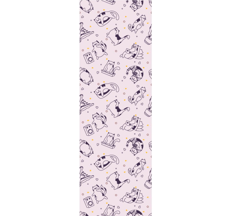 Store enrouleur pour chambre enfant motif groupe de chats - TenStickers