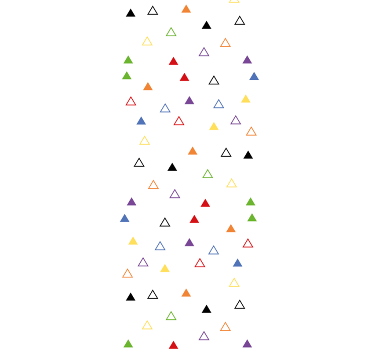 Store enrouleur pour chambre enfant motifs colorés triangles - TenStickers