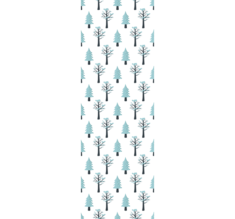 Store enrouleur pour chambre enfant motif arbre neige - TenStickers