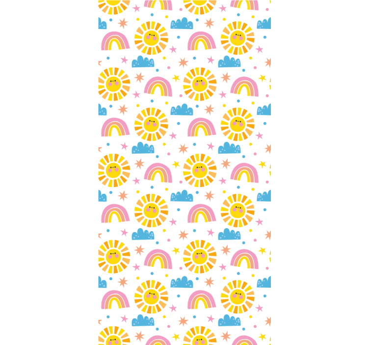 Store enrouleur pour chambre enfant arc-en-ciel nuages - TenStickers