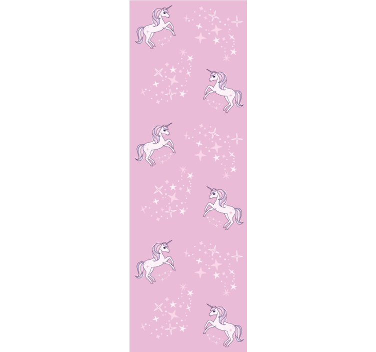 Store enrouleur pour chambre enfant motif rose licornes - TenStickers