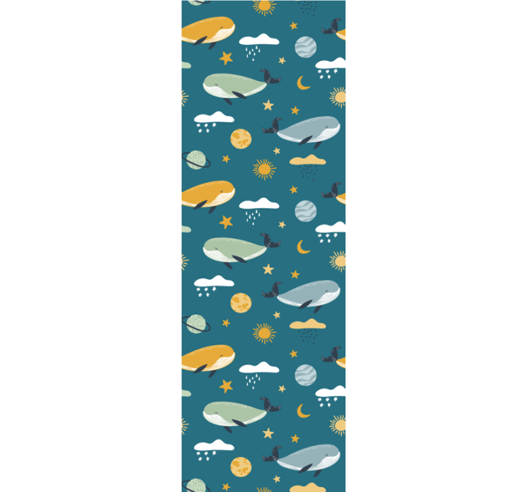 Store enrouleur pour chambre enfant motif baleine tendance - TenStickers