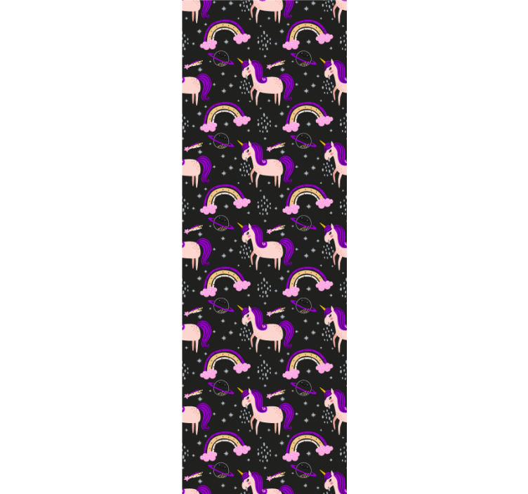 Store enrouleur pour chambre enfant licornes artistiques - TenStickers