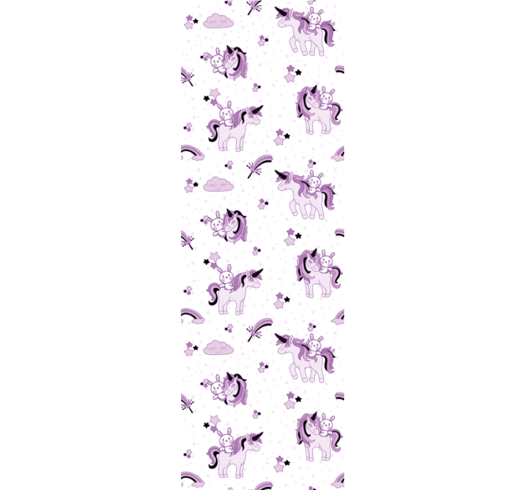 Store enrouleur pour chambre enfant licorne et lapin étoiles - TenStickers