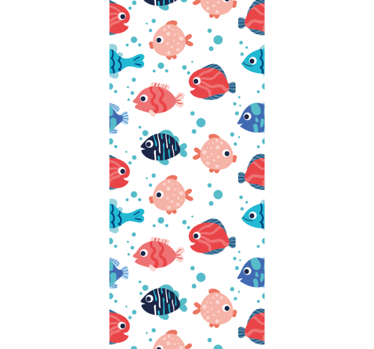 Store enrouleur pour chambre enfant poissons roses et bleus - TenStickers