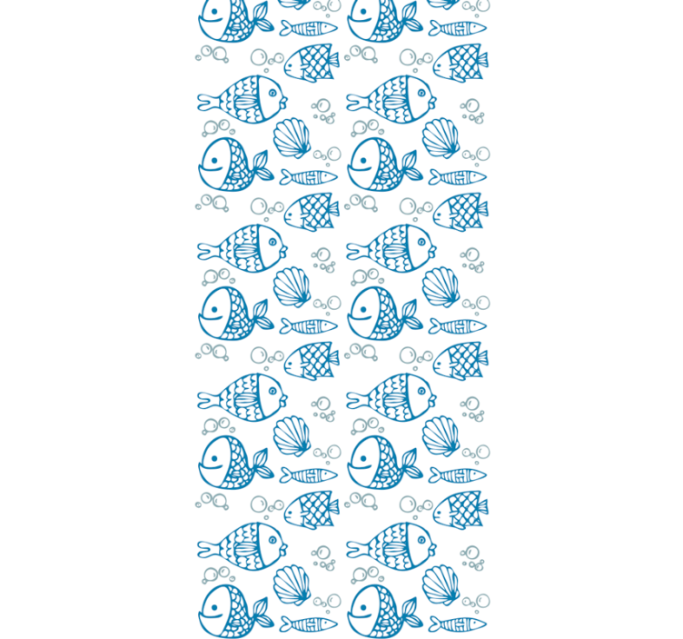 Store enrouleur pour chambre enfant poissons bleus dessinés - TenStickers