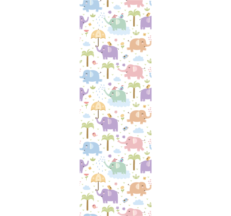 Store enrouleur pour chambre enfant motif éléphants - TenStickers