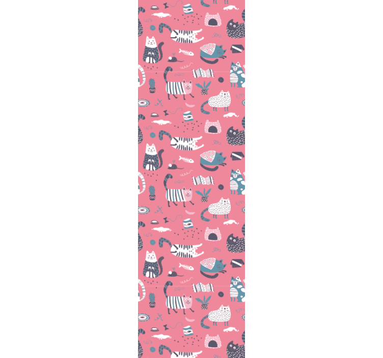 Store enrouleur pour chambre enfant chats nordiques - TenStickers