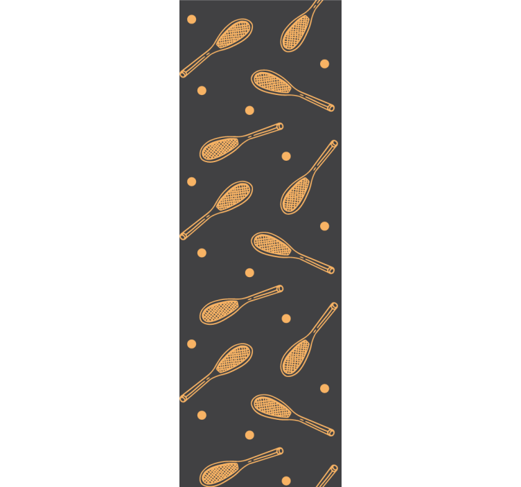 Store enrouleur pour chambre enfant raquettes oranges - TenStickers