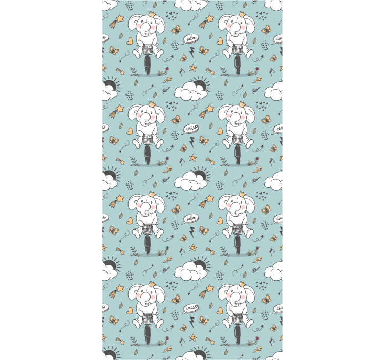 Store enrouleur pour chambre enfant éléphants qui saluent - TenStickers