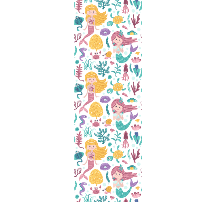 Store enrouleur pour chambre enfant sirènes et crabes - TenStickers