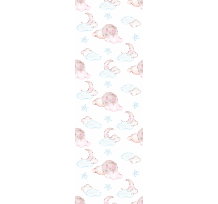 Store enrouleur pour chambre enfant lune aquarelle - TenStickers