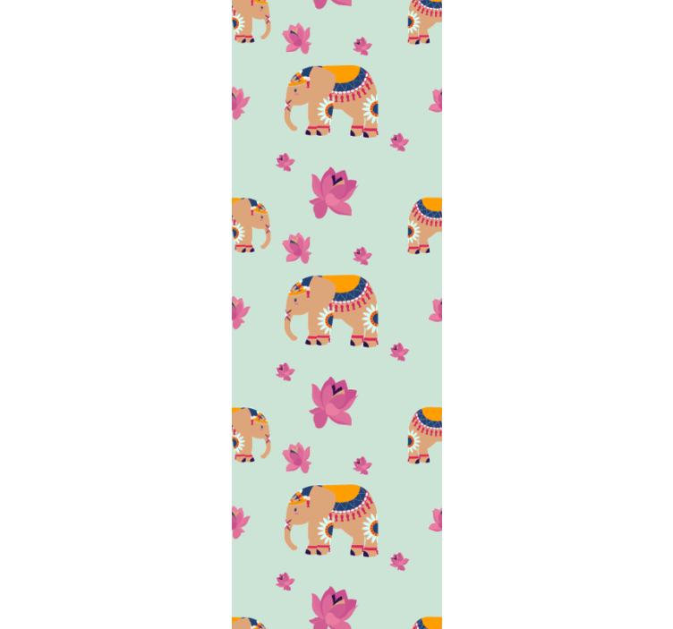 Store enrouleur pour chambre enfant éléphants pêche indienne - TenStickers